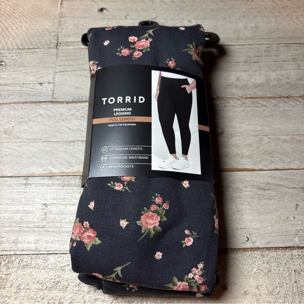 TORRID Floral Black Premium Full-Length Leggings